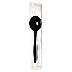 Dixie Gp Pro Heavy Weight Polystyrene Plastic Black Soup Spoon, 1000 Count, 1 per case