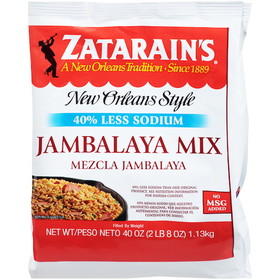 Zatarains Reduced Sodium Jambalaya, 40 Ounces, 6 per case