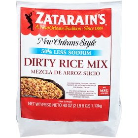 Zatarains Reduced Sodium Dirty Rice Mix, 40 Ounces