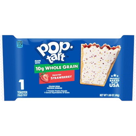Kellogg's Pop-Tarts Whole Grain Frosted Strawberry Pastry, 1.69 Ounces, 12 per case
