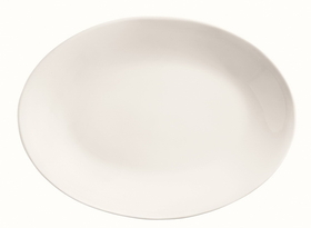 Porcelana Rolled Edge 15.25 Inch X 11.25 Inch Oval Coupe Platter 6 Per Pack - 1 Per Case