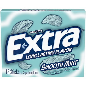 Extra Single Serve Smooth Mint Gum, 15 Piece, 12 per case
