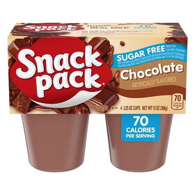 Snack Pack Pudding Sugar Free Chocolate, 13 Ounce, 12 Per Case