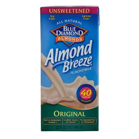 Almond Breeze Unsweetened Almond Milk Substitute, 32 Ounces, 12 per case