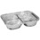 Hfa Handi-Foil 3 Compartment Aluminum Oblong Tray With Flat Board Lid Combo, 1 Piece, 250 per case, Price/Pack