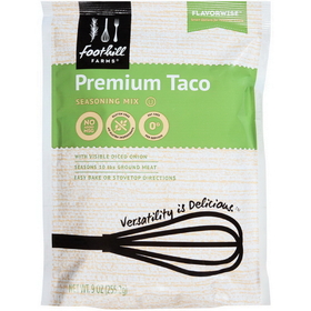 Foothill Farms Premium Reduced Sodium No Msg Taco Seasoning Mix, 9 Ounce, 1 per case