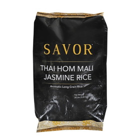 Savor Imports Rice Imported Long Grain Jasmine, 20 Pound, 1 per case