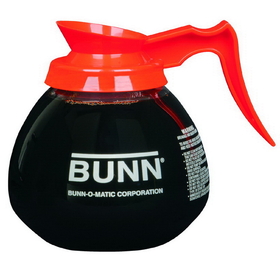 Bunn Orange Handle Glass Coffee Decanter, 3 Count, 1 per case