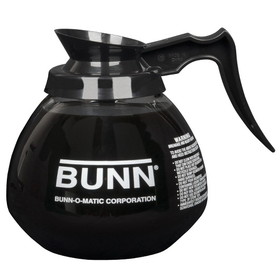 Bunn Black Handle 12 Cup Glass Coffee Decanter, 24 Count, 1 per case