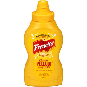 French's Classic Yellow Squeeze Mustard, 8 Ounces, 20 per case