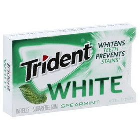 Trident Singles White Spearmint Gum, 16 Count, 18 per case