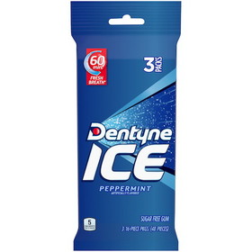 Dentyne Ice Gum Peppermint 3 Pack, 48 Count, 20 per case
