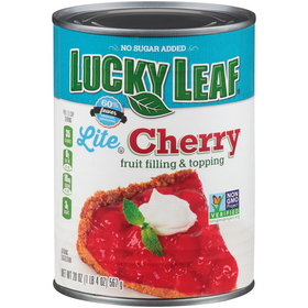 Lucky Leaf Lite Cherry Fruit Filling & Topping - 8/20 Oz Cans