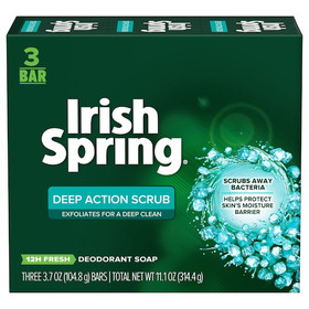 Irish Spring Bar Soap Deep Cleansing Action, 11.1 Ounces, 18 per case