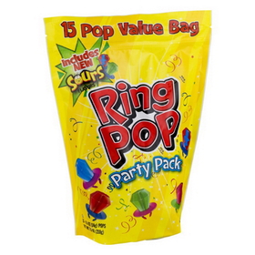 Ring Pop Ring Pop Gusseted Bag 15 Colored, 7.5 Ounces, 6 per case