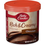 Betty Crocker Rich & Creamy Chocolate Frosting, 16 Ounces, 8 per case