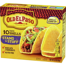 Old El Paso Stand 'N Stuff Taco Shells 10 Per Box - 12 Per Case