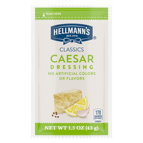 Hellmann's 84119893 Hellmann's Classics Caesar Salad Dressing 1.5 ounce Portion Control Sachets - 102 Per Case