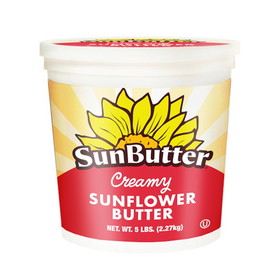 Sunbutter Creamy Sunflower Butter 5 Pound Tub - 6 Per Case
