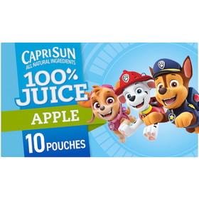 Capri Sun 100% Juice Ready To Drink Apple Juice, 60 Fluid Ounces, 4 per case