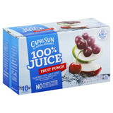 Capri Sun 100% Juice Ready To Drink Fruit Punch 60 Fluid Ounce - 4 Per Case