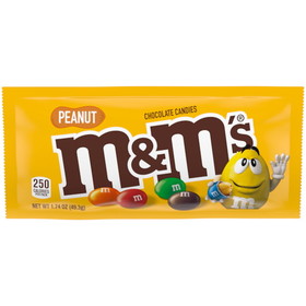 M&amp;M's Peanuts Single, 1.74 Ounces, 8 per case
