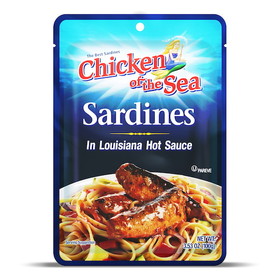 Chicken Of The Sea Sardines Hot Sauce Pouch, 3.53 Ounces, 36 per case