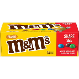 M&amp;M's King Size Peanut, 3.27 Ounces, 6 per case