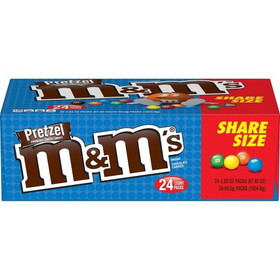 M&amp;M's Milk Chocolate Pretzel Sharing Size, 2.83 Ounces, 144 count per case