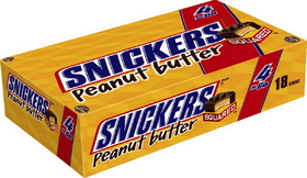 Snickers King Size Peanut Butter Squared Snicker, 3.56 Ounces, 18 per box, 6 per case
