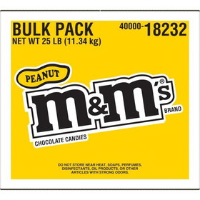 M&amp;M's Peanut, 25 Pounds, 1 per case