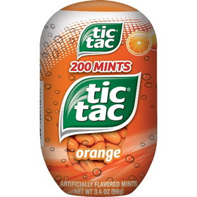 Tic Tac Candy Orange Bottle Pack, 3.4 Ounce, 12 per case