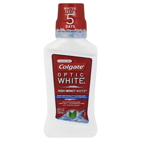 Colgate Mouthwash Optic White, 8 Fluid Ounces, 6 per case