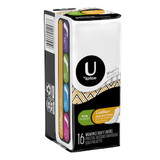 U By Kotex Pantiliner Fresh And Dry Long, 16 Count, 12 per case