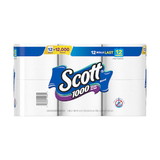 Scott Scott Bathroom Tissue White 12 Pack, 12000 Count, 4 per case