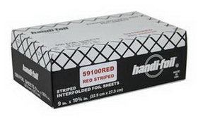 Handi-Foil 9 Inch X 10.7 Inch Red Foil Sheet 500 Per Pack - 6 Per Case