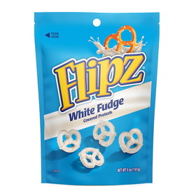Flipz White Fudge Covered Pretzels, 5 Ounces, 6 per case