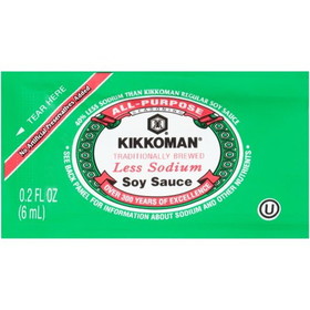 Kikkoman Meal Less Sodium Preservative Free, 6 Milileter, 500 per case