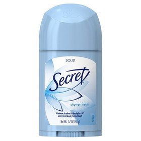 Secret Wide Solid Shower Fresh 1.7 Ounce Deodorant, 1.7 Ounces, 2 per case