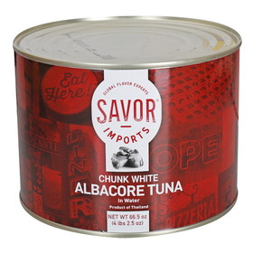 Savor Imports Tuna Albacore In Water, 66.5 Ounce, 6 per case