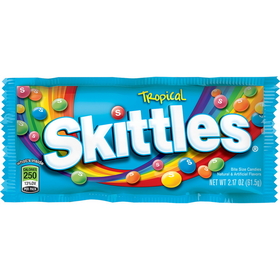 Skittles Tropical Singles, 2.17 Ounces, 36 per box, 10 per case