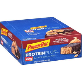Powerbar Protein Plus Gluten Free Chocolate Peanut Butter Protein Bars 2.12 Ounces - 15 Per Pack - 8 Packs Per Case