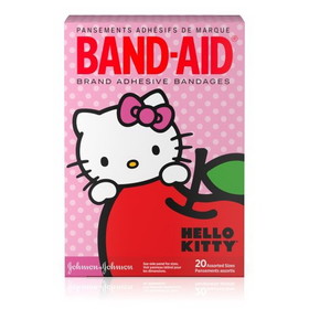 Band Aid Hello Kitty Assorted Sizes Bandage, 20 Count, 4 per case