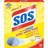 Sos Steel Wool Soap Pads, 10 Count, 6 per case