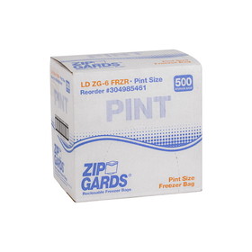 Zipgards Zipgard Freezer Bag Pint Zg6, 500 Each, 500 per box, 1 per case