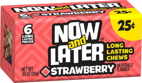 Now &amp; Later Strawberry Chews, 0.93 Ounce, 12 per case