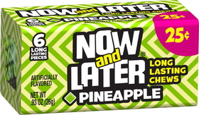 Now &amp; Later Pineapple Chews, 0.93 Ounce, 12 per case