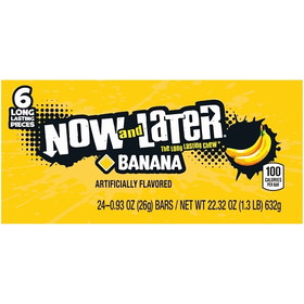 Now &amp; Later Banana Chews, 0.93 Ounce, 12 per case