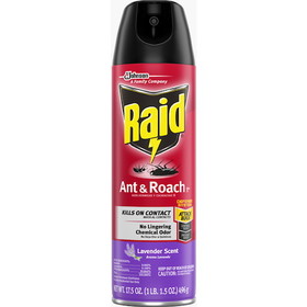 Raid Ant&amp;Roach Killer Aerosol Lavender, 17.5 Ounces, 12 per case