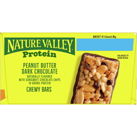 Nature Valley Peanut Butter Dark Chocolate Chewy Protein Bar, 22.7 Ounces, 8 per case